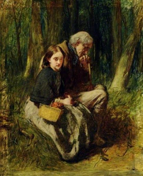 Little Nell And Her Grandfather In The Wood by Sir William Quiller Orchardson