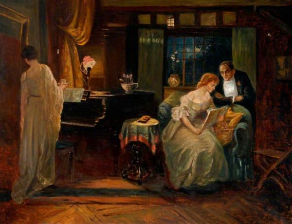 Sir William Quiller Orchardson Reading After Dinner