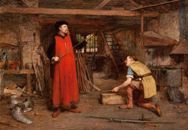 Testing The Blade by Sir William Quiller Orchardson Oil Painting Reproductions