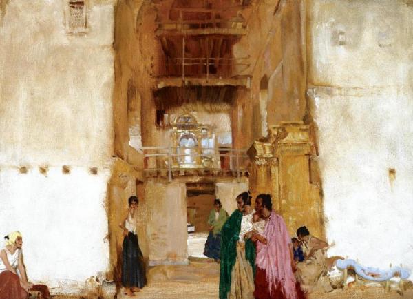A Conversation In Aragon by Sir William Russell Flint Oil Painting Reproductions