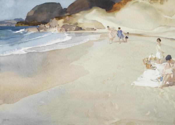 A Picnic Picture by Sir William Russell Flint