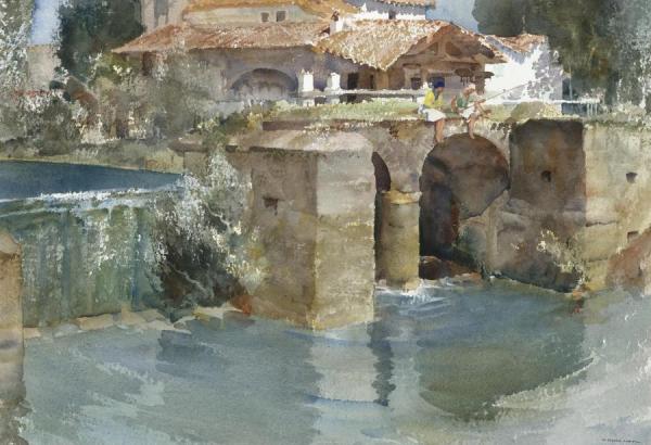An Ancient Mill In Gascony by Sir William Russell Flint Oil Painting Reproductions