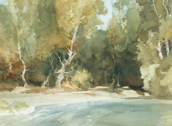 Autumn On The Cere, Near Bretonneux, Perigord by Sir William Russell Flint