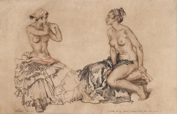 Confidences by Sir William Russell Flint Oil Painting Reproductions