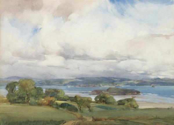Cramond Island, Firth Of Forth by Sir William Russell Flint