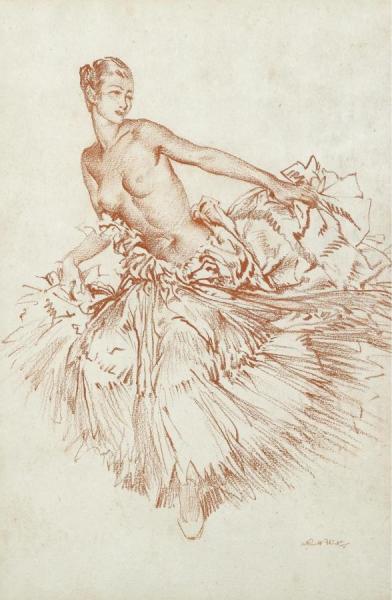 Dancer In Flight by Sir William Russell Flint Oil Painting Reproductions