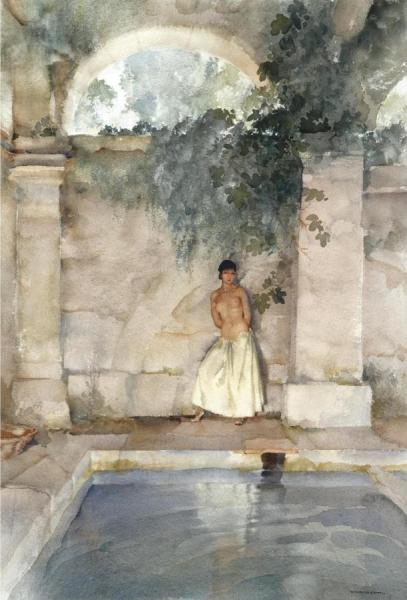 Golden Poseuse by Sir William Russell Flint