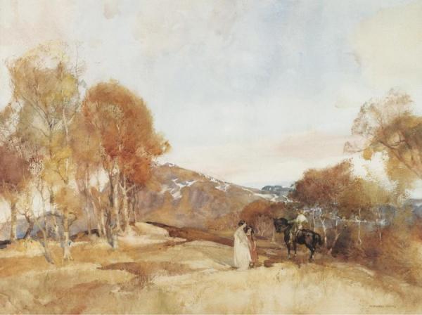 In The Highlands by Sir William Russell Flint Oil Painting Reproductions
