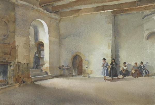 Interuption by Sir William Russell Flint Oil Painting Reproductions