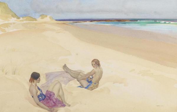 Jessica And Dorina by Sir William Russell Flint
