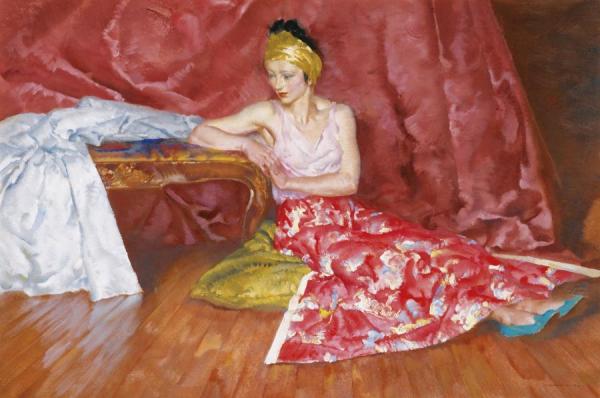Miranda Posing by Sir William Russell Flint Oil Painting Reproductions
