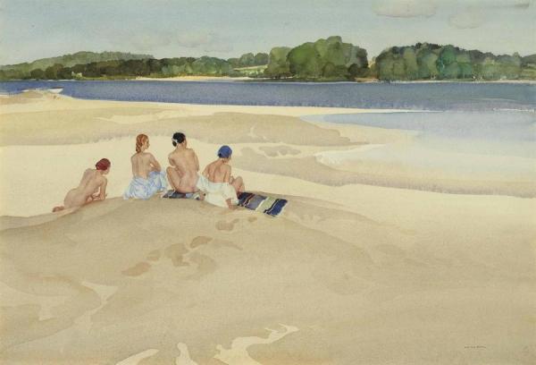 On Forbidden Ground by Sir William Russell Flint