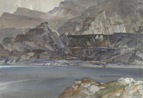 Slate Quarries, Llanberis by Sir William Russell Flint