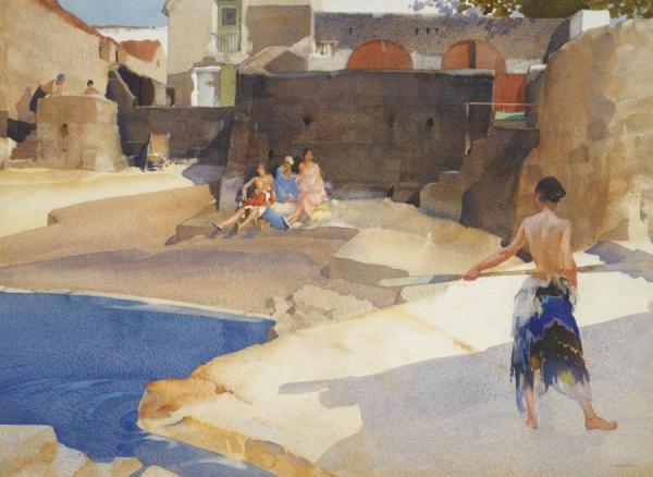 Sunshine And Idleness by Sir William Russell Flint Oil Painting Reproductions