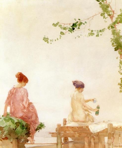 The Bather's Picnic by Sir William Russell Flint