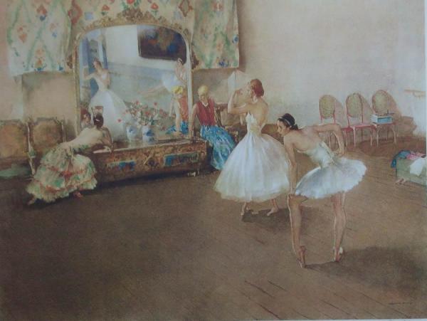 The Mirror Of The Ballet by Sir William Russell Flint Oil Painting Reproductions