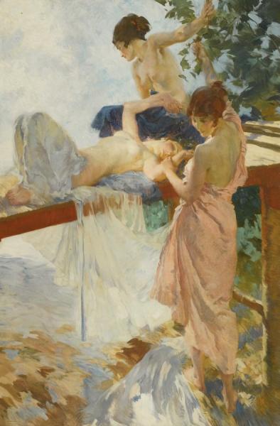 The Painted Bridge by Sir William Russell Flint