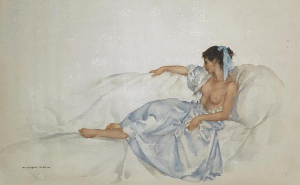 The Turquoise Ribbon by Sir William Russell Flint