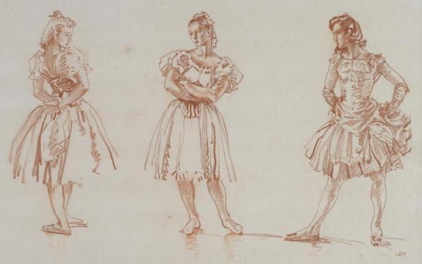 Three Models I by Sir William Russell Flint