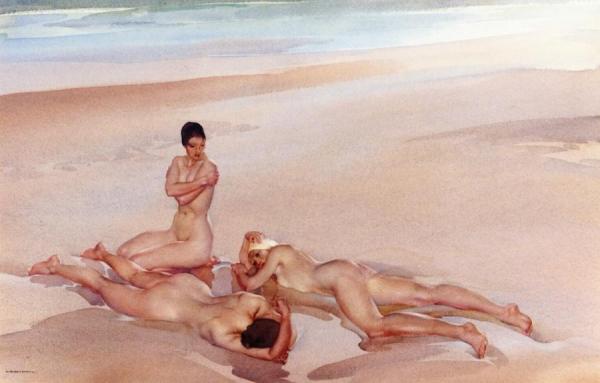 Three Together by Sir William Russell Flint