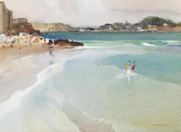 Two Bays In Brittany by Sir William Russell Flint