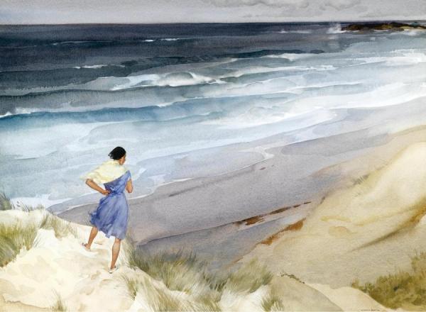 Windy Day On The Dunes by Sir William Russell Flint