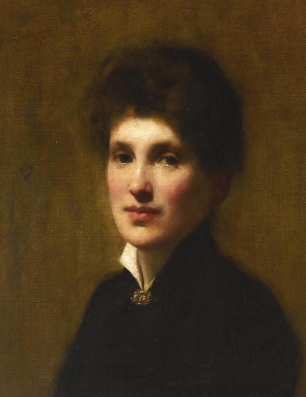 Portrait Of Henrietta Lowy Solomon, The Artist's Sister by Solomon Joseph Solomon