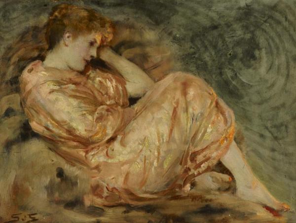 Reclining Woman by Solomon Joseph Solomon Oil Painting Reproductions