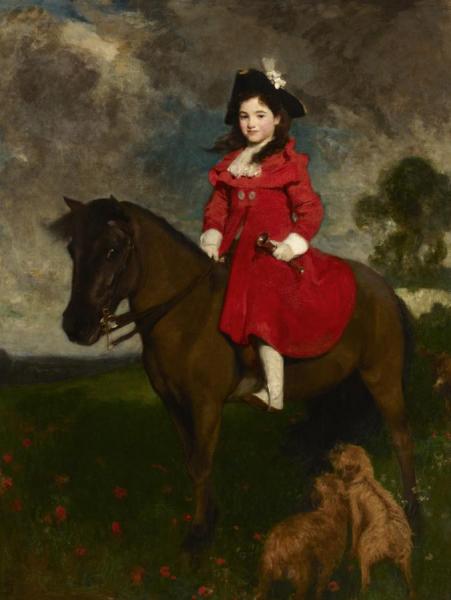 The Field The Artist's Daughter On A Pony by Solomon Joseph Solomon
