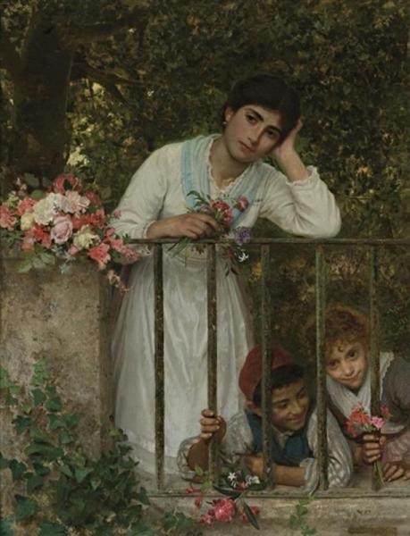 Gathering Bouquets by Sophie Anderson Oil Painting Reproductions