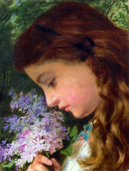 Girl With Lilacs by Sophie Anderson