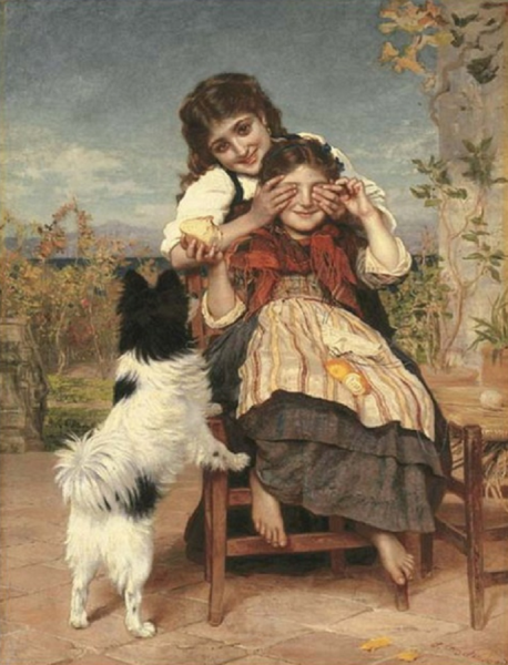 Guess Again by Sophie Anderson Oil Painting Reproductions
