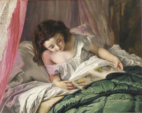 Reading Time by Sophie Anderson Oil Painting Reproductions