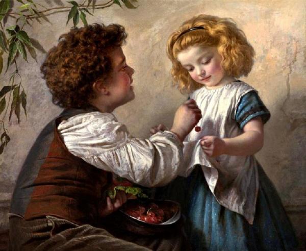 The Cheat by Sophie Anderson Oil Painting Reproductions
