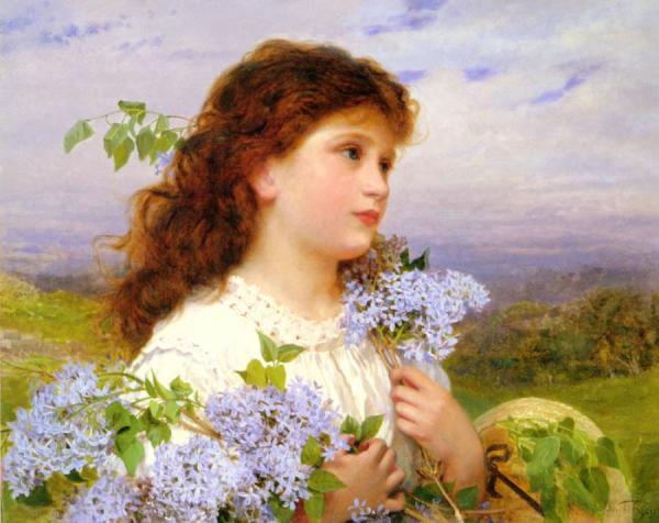 The Time Of The Lilacs by Sophie Anderson Oil Painting Reproductions