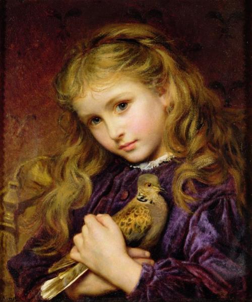 The Turtle Dove by Sophie Anderson Oil Painting Reproductions