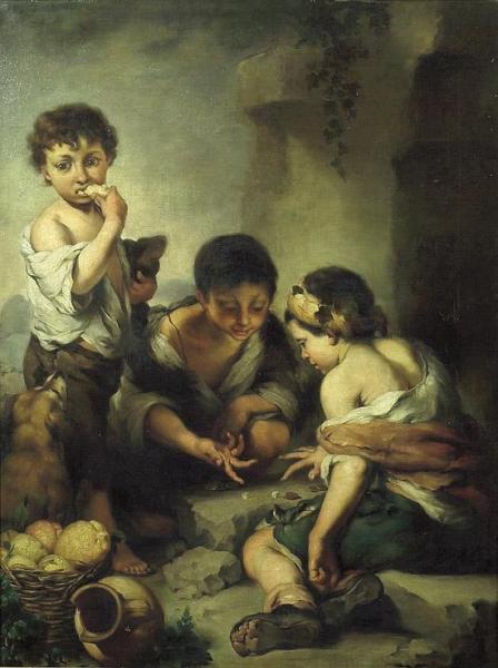 Street Boys Playing Dice by Sophie Thomesen Werenskiold