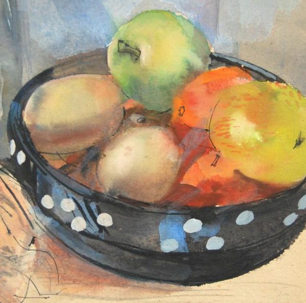 Black Fruit Bowl by Stan Smith