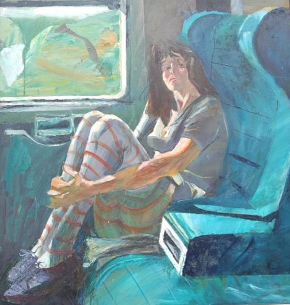 Stan Smith Girl On A Train (homage To Augustus Egg)