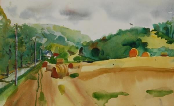 Hay Bales, Sussex by Stan Smith