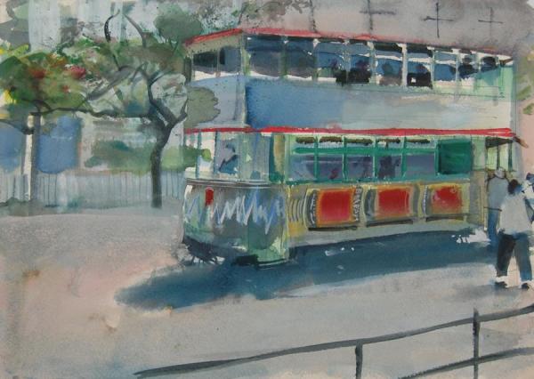 Hong Kong Tram by Stan Smith