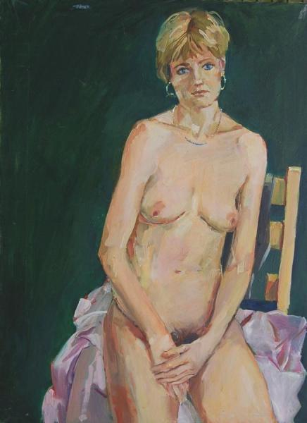 Icon (seated Blonde Nude) by Stan Smith Oil Painting Reproductions