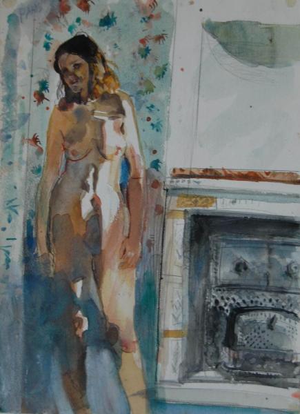 Paris Fireplace, Nude by Stan Smith