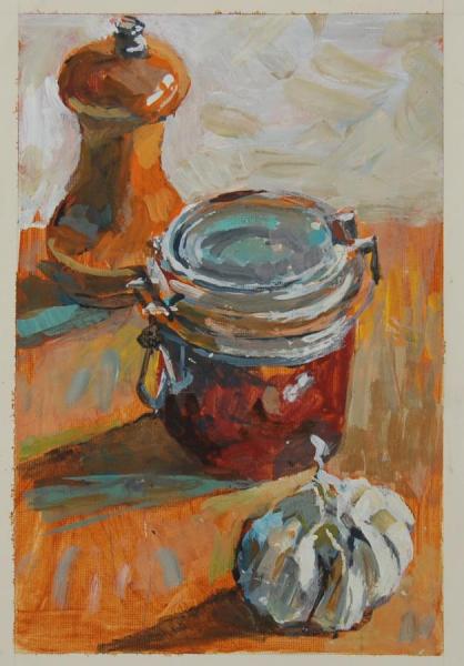 Pepper, Jar, Garlic by Stan Smith