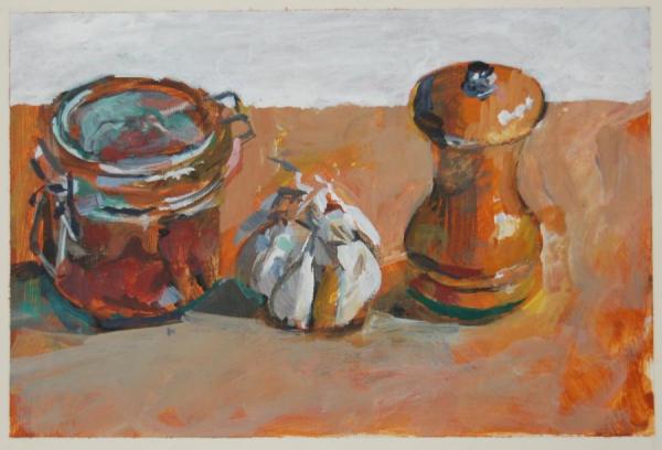 Pepper, Jar, Garlic Ii by Stan Smith