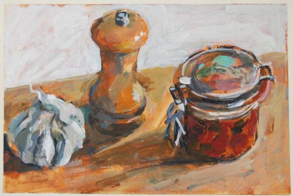 Pepper, Jar, Garlic Iii by Stan Smith