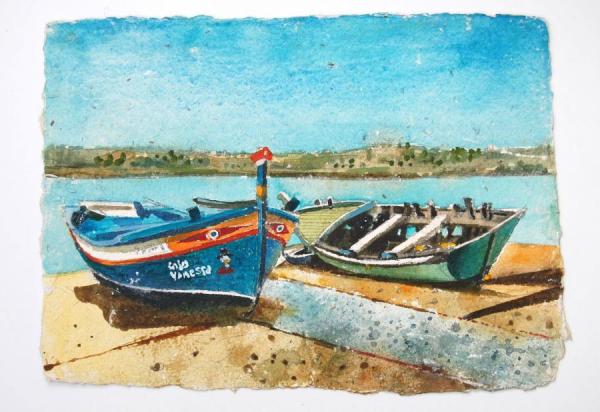 Shored Boats by Stan Smith Oil Painting Reproductions
