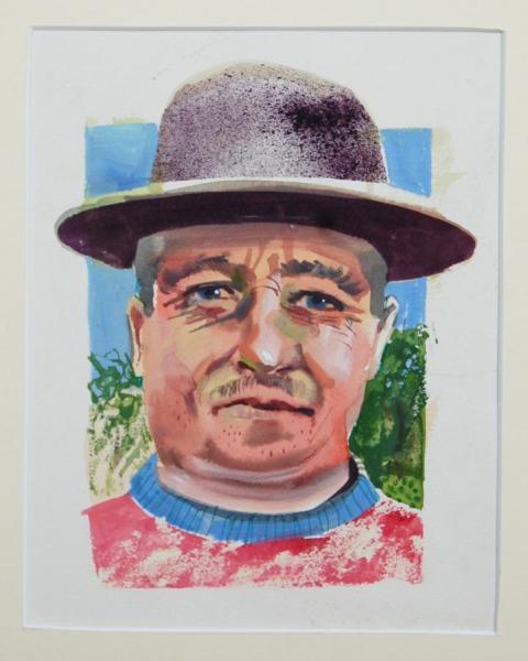 South American Man With Hat by Stan Smith