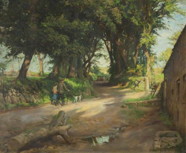 Fading Leaf And Fallen Tree by Stanhope Alexander Forbes