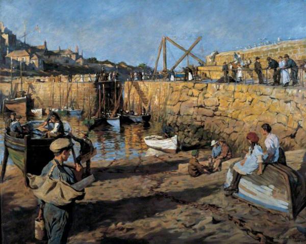 Stanhope Alexander Forbes Fitting Out, Mousehole Harbour